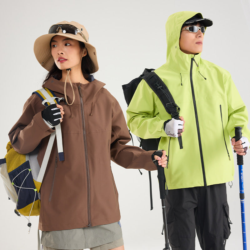 Women's Lightweight Technical Rain Jacket in Oversized Utility Cut with Adjustable Hood Mune Fashion