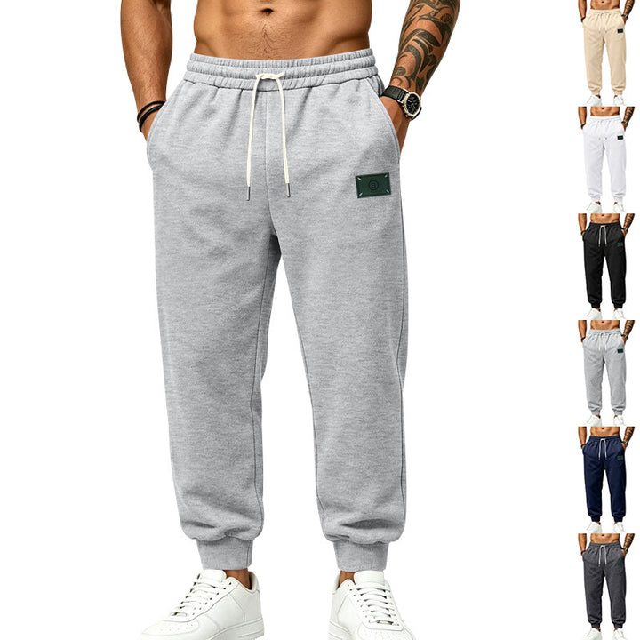 Men's casually cut sweat jogging pants with elastic waistband, drawstring, and cuffs Mune Fashion