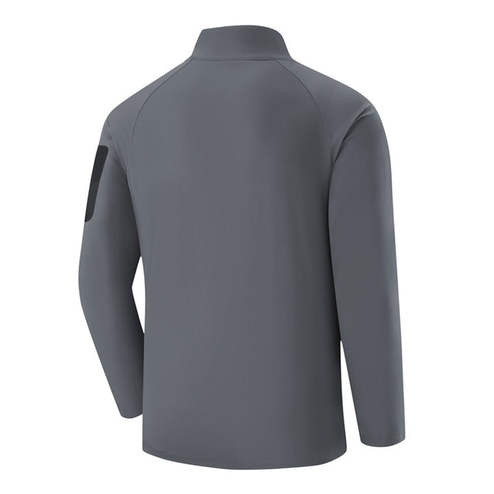 Men's Breathable Functional Long Sleeve Shirt with Stand Collar, 1/4 Zipper and Sleeve Utility Pocket Mune Fashion