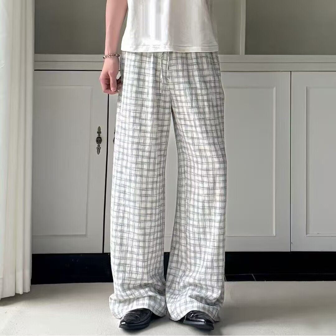 Men's Casual Checked Leisure Pants Mune Fashion