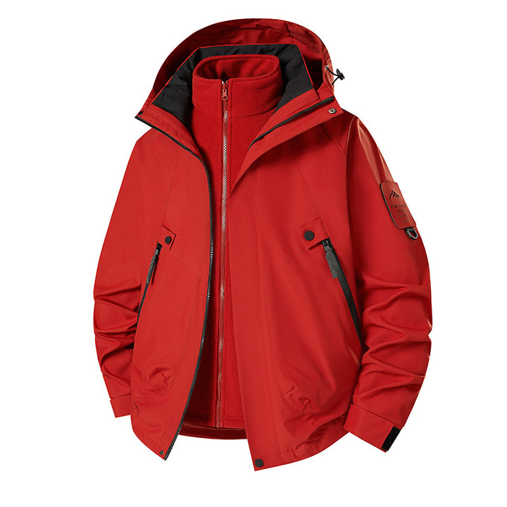 Men's 3-in-1 Softshell Parka with removable fleece inner jacket and technical hood Mune Fashion