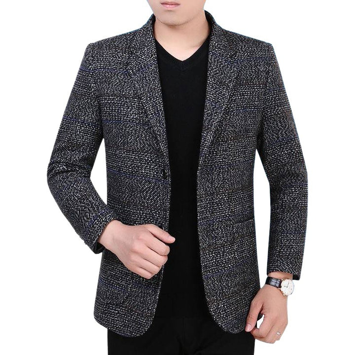 Men's tweed blazer with Glencheck pattern and slim fit Mune Fashion