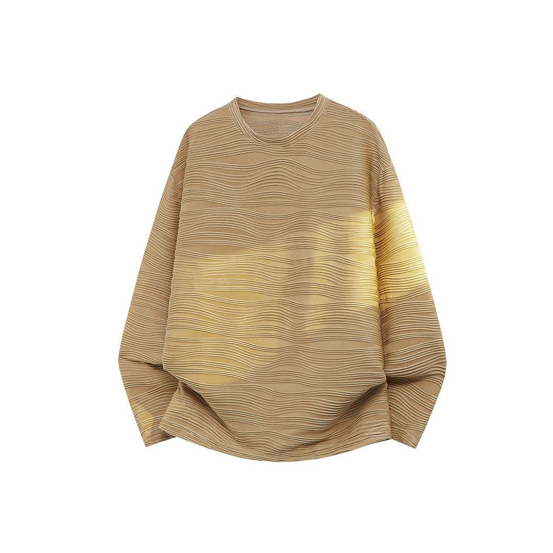 Unisex Oversize Wave Structure Sweatshirt with Round Neck Mune Fashion