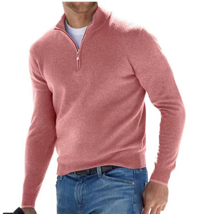 Women's lightweight sweatshirt pullover with half zipper Mune Fashion