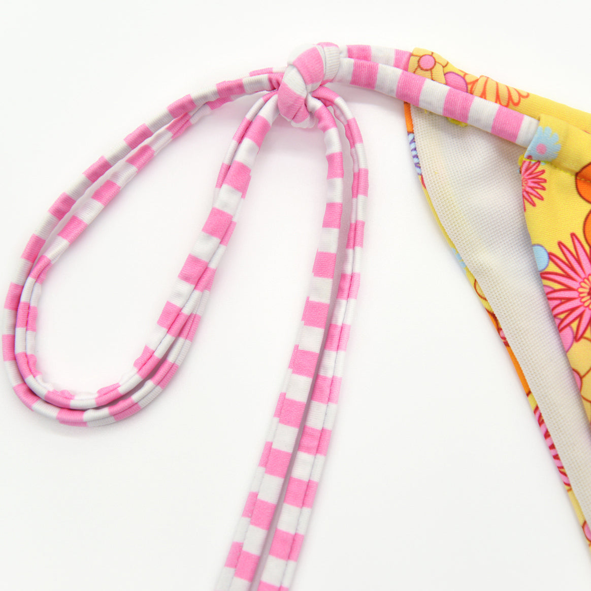 Women Flower Pattern Triangle Bikini with Adjustable Ties Mune Fashion