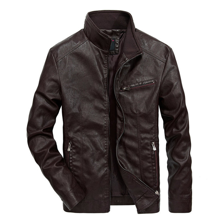 Men's Casual Leather Jacket Mune Fashion