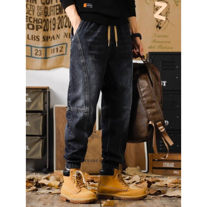 Men Comfortable Denim Jogging Pants Mune Fashion