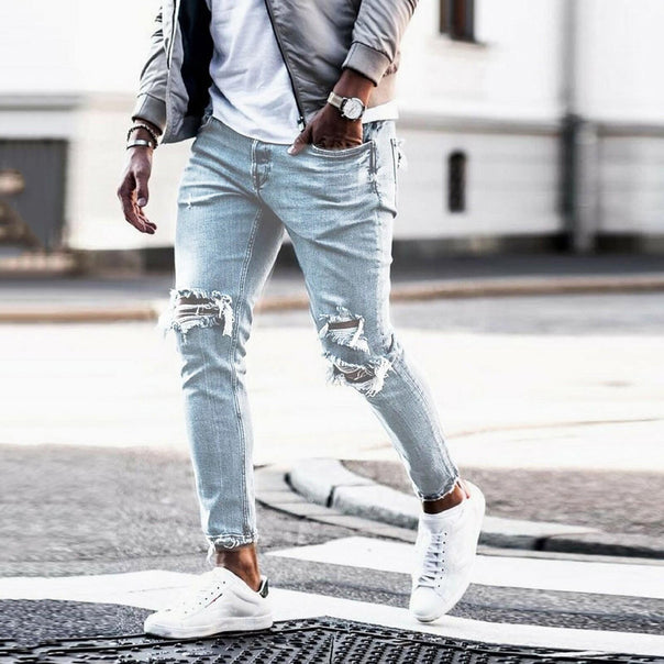 Men's Ripped Jeans in a modern Used-Look with a casual fit Mune Fashion