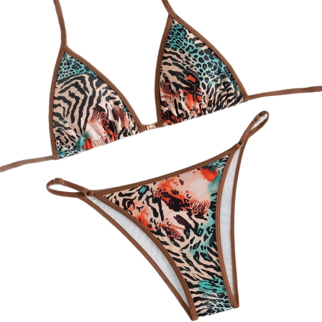 Women's triangle bikini with animal print Mune Fashion