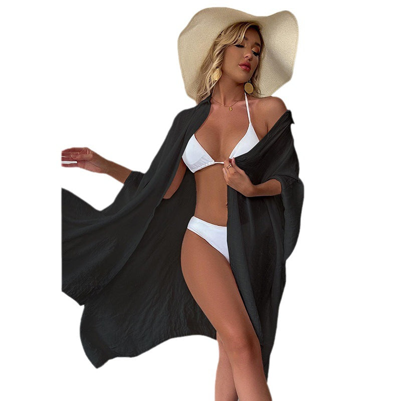 Women's airy beach cover-up with button details Mune Fashion