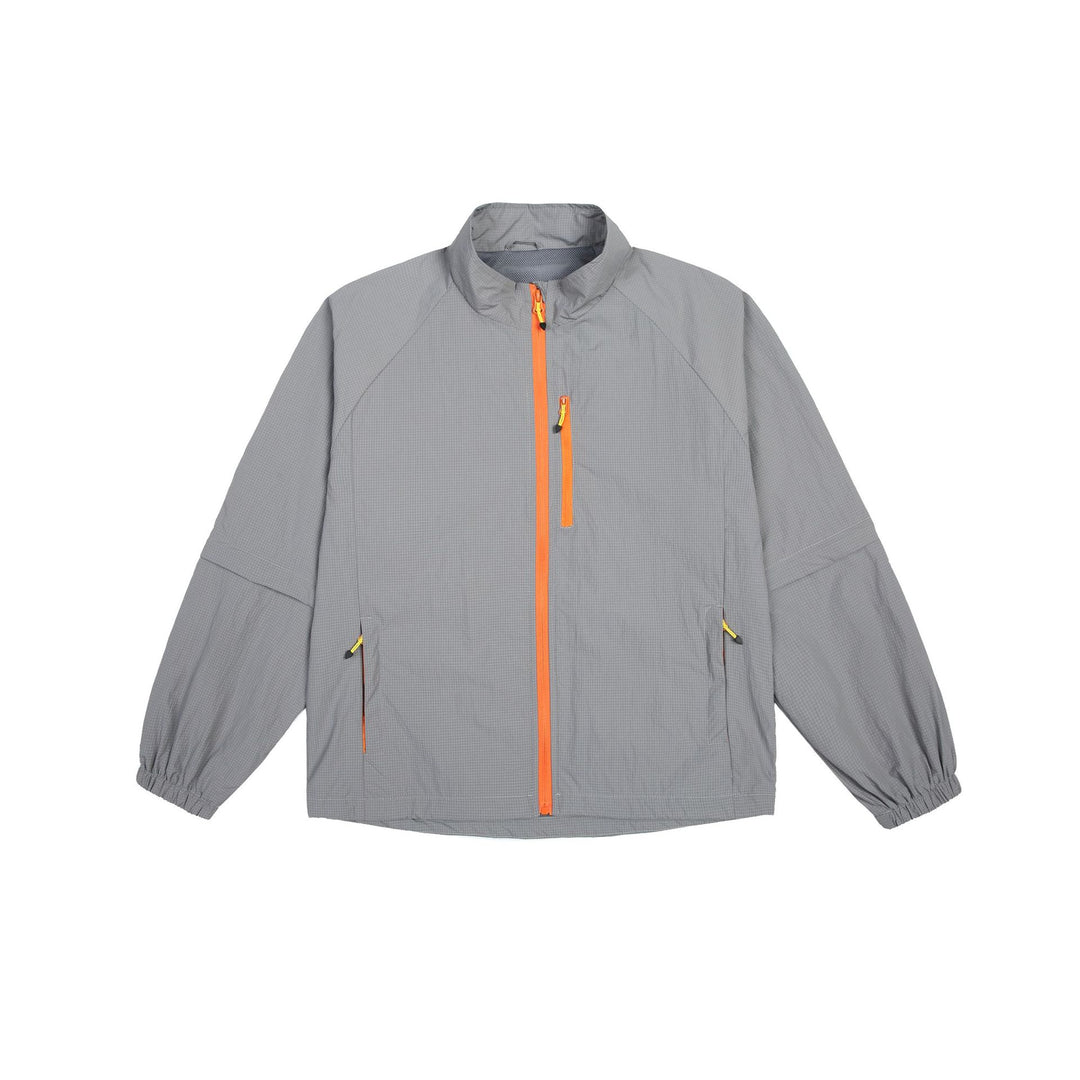 Men's lightweight ripstop overlay jacket with stand-up collar, chest pocket, and elastic cuffs Mune Fashion