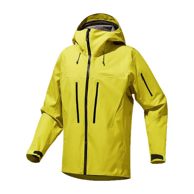 Men's Technical Waterproof Softshell Rain Jacket with Welded Seams and Vertical Chest Pockets Mune Fashion