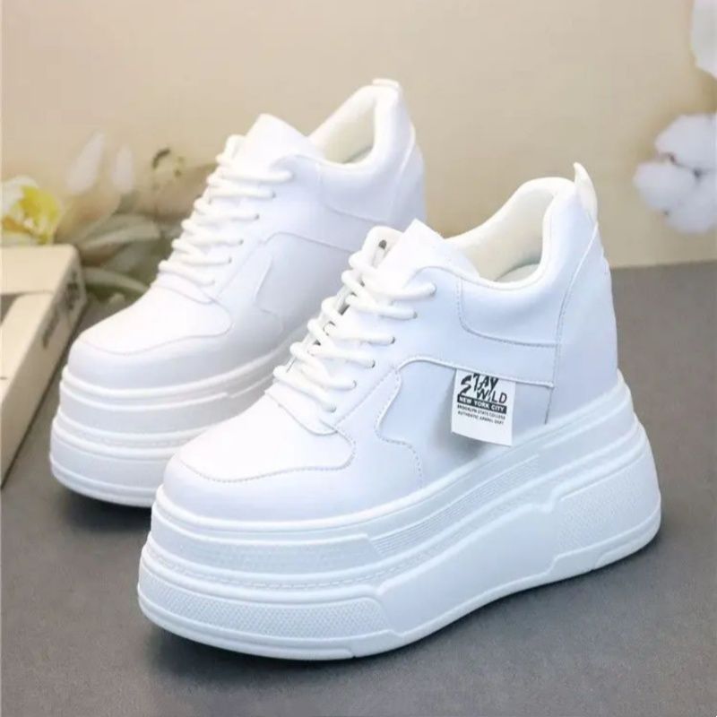 Women's Platform Sneakers with Fashionable Silhouette and Stable Sole Mune Fashion