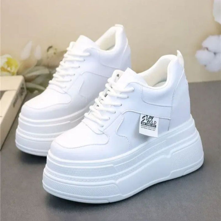 Women's Platform Sneakers with Fashionable Silhouette and Stable Sole Mune Fashion