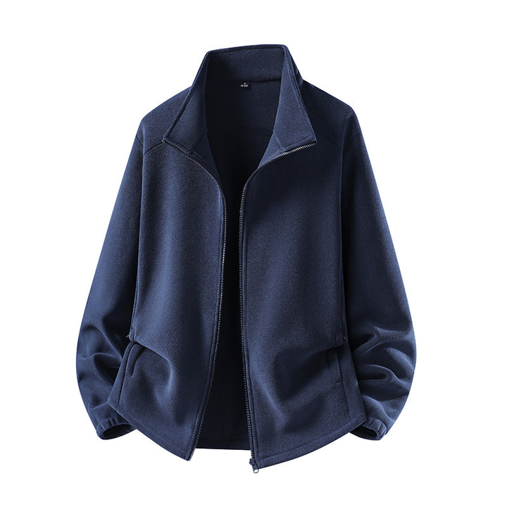 Women's fleece jacket with stand-up collar, full-length zipper, and thermal insulation Mune Fashion