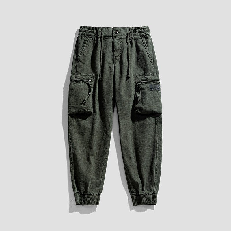 Herren funktionale Cargo-Jogginghose mit elastischem Bund und Reißverschluss-Taschen Mune Fashion