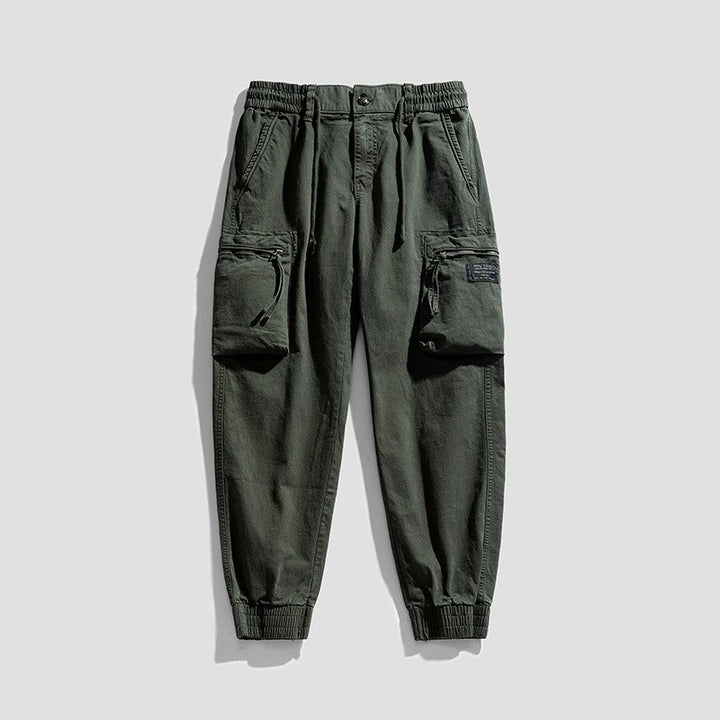 Herren funktionale Cargo-Jogginghose mit elastischem Bund und Reißverschluss-Taschen Mune Fashion