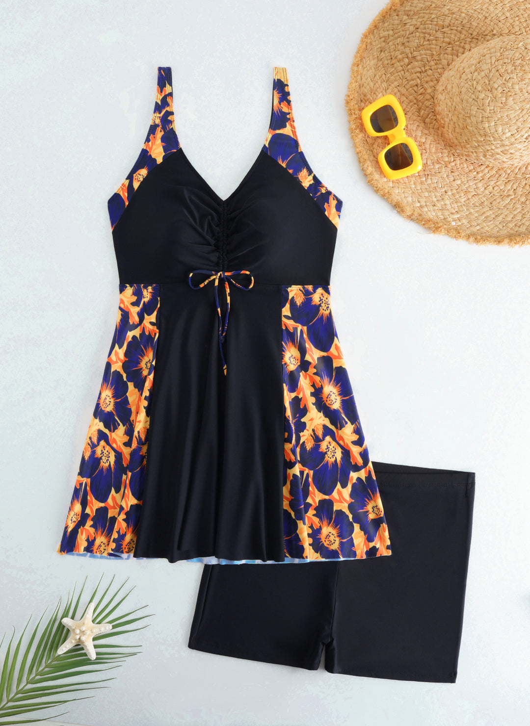 Women Beach Dress Swimsuit with Elegant Leopard Print Mune Fashion