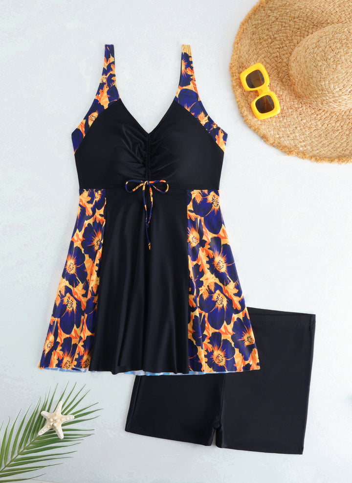 Women Beach Dress Swimsuit with Elegant Leopard Print Mune Fashion