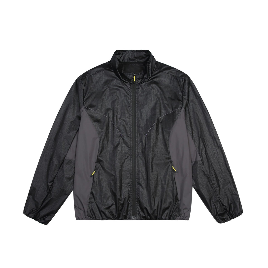Women's Ultralight Running and Wind Jacket with Stand-Up Collar and Mesh Lining Mune Fashion