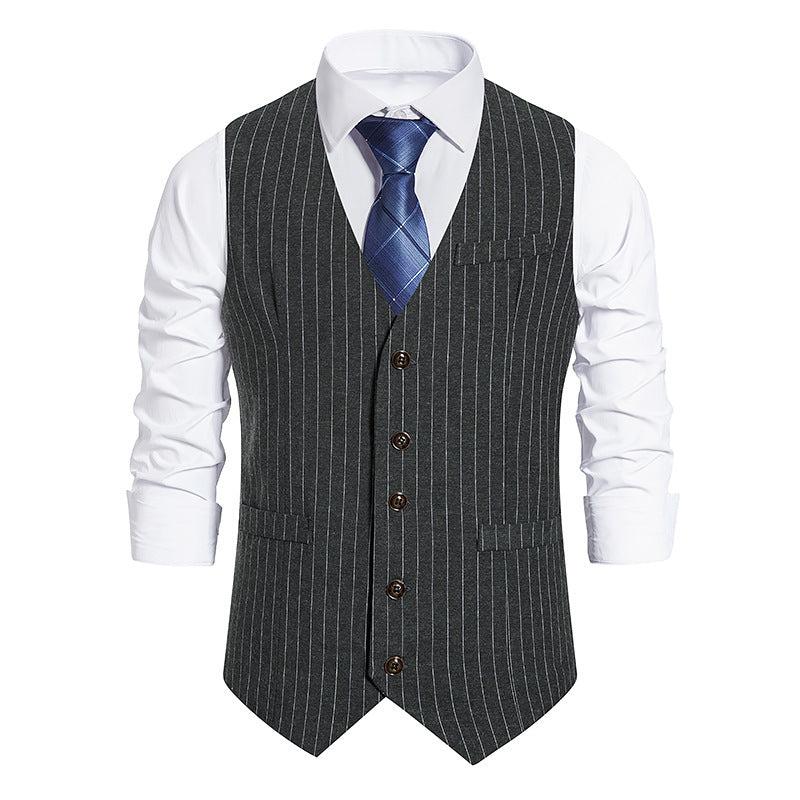 Men's pinstripe business vest with tailored cut Mune Fashion