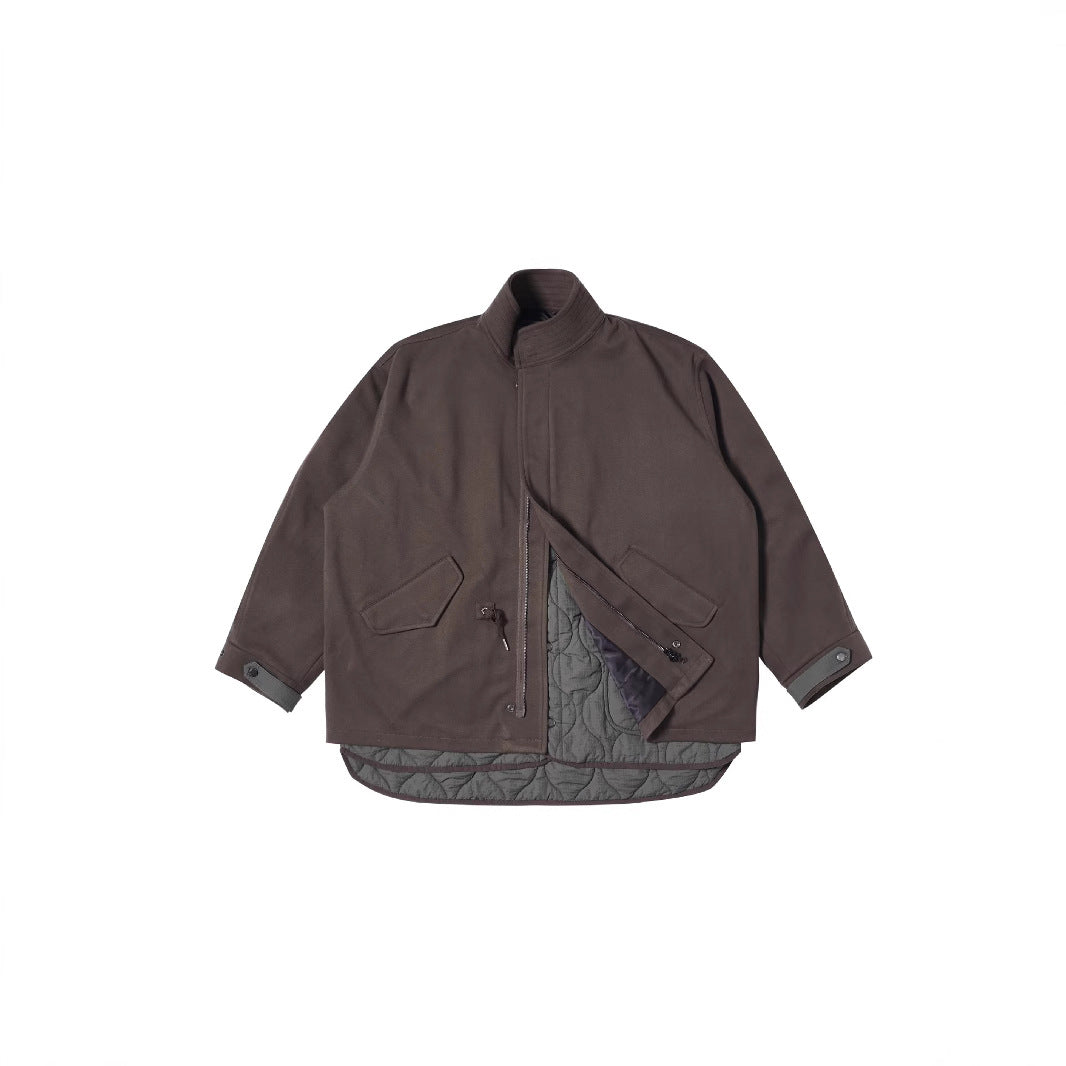 Men's padded transitional jacket with quilted lining and stand-up collar Mune Fashion