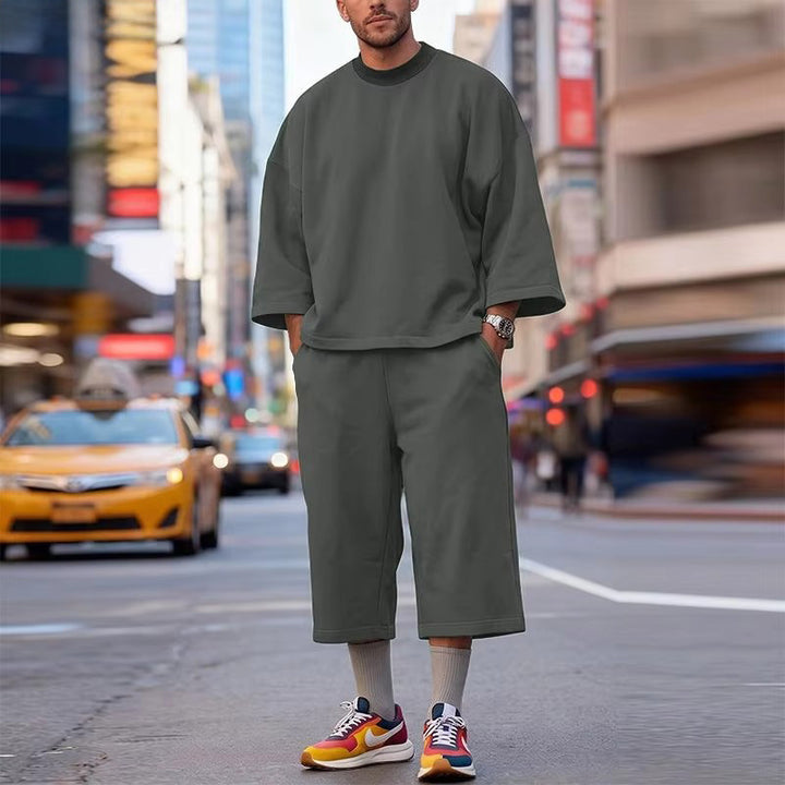 Women's Soft Oversized Lounge Set with Wide Batwing Sleeves and Elastic Waist Pants Mune Fashion