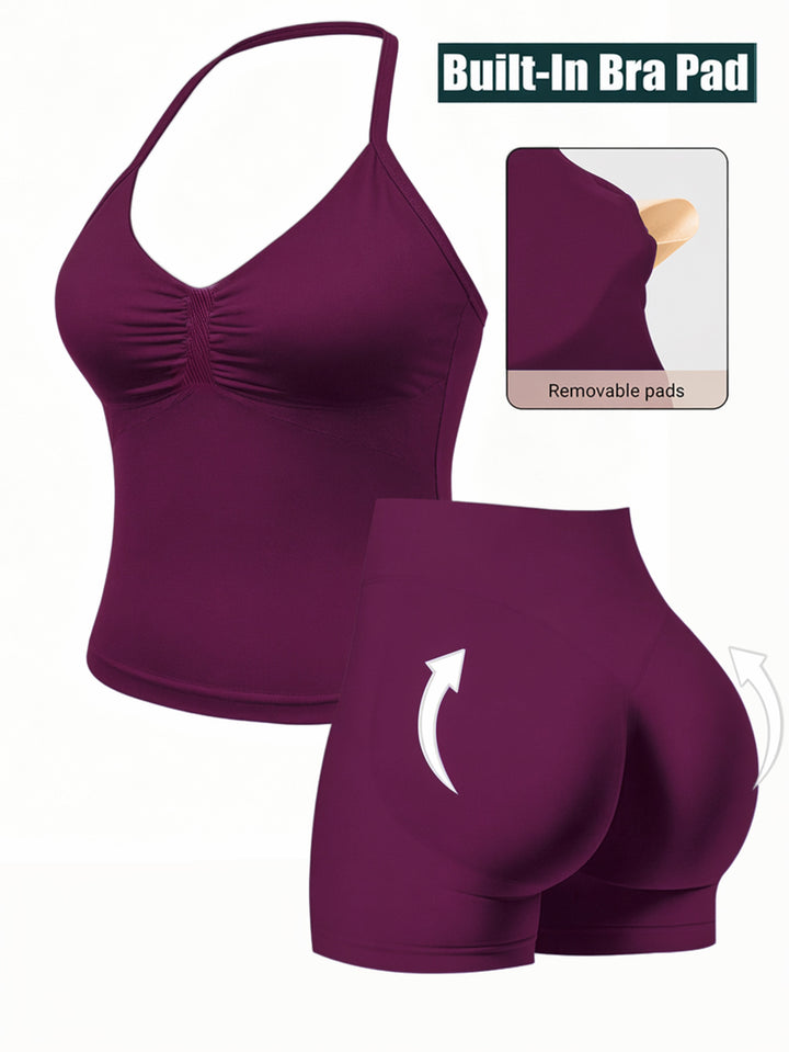 Women's sporty jumpsuit with gathered neckline Mune Fashion