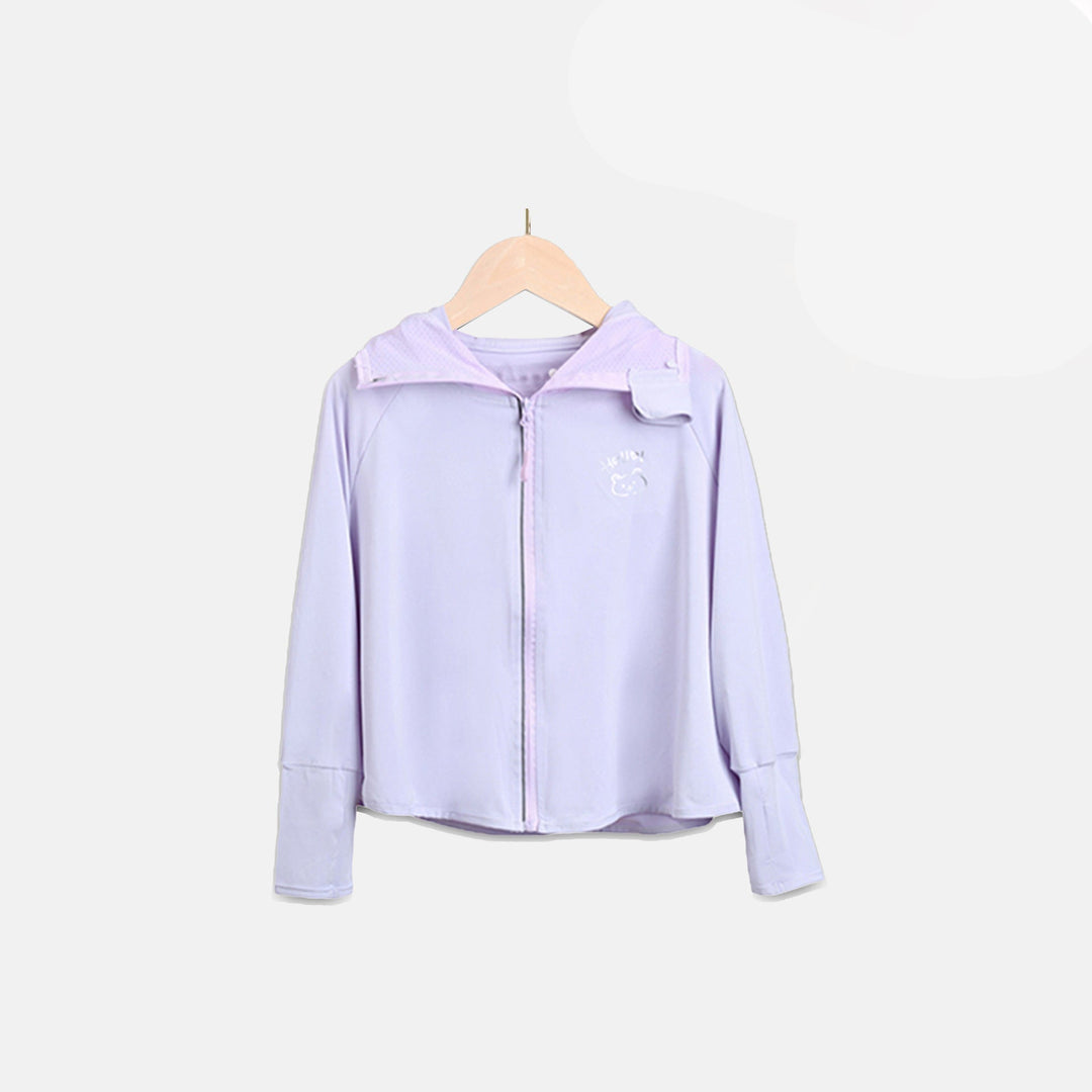 Girls transition jacket with hood and cute animal motif Mune Fashion