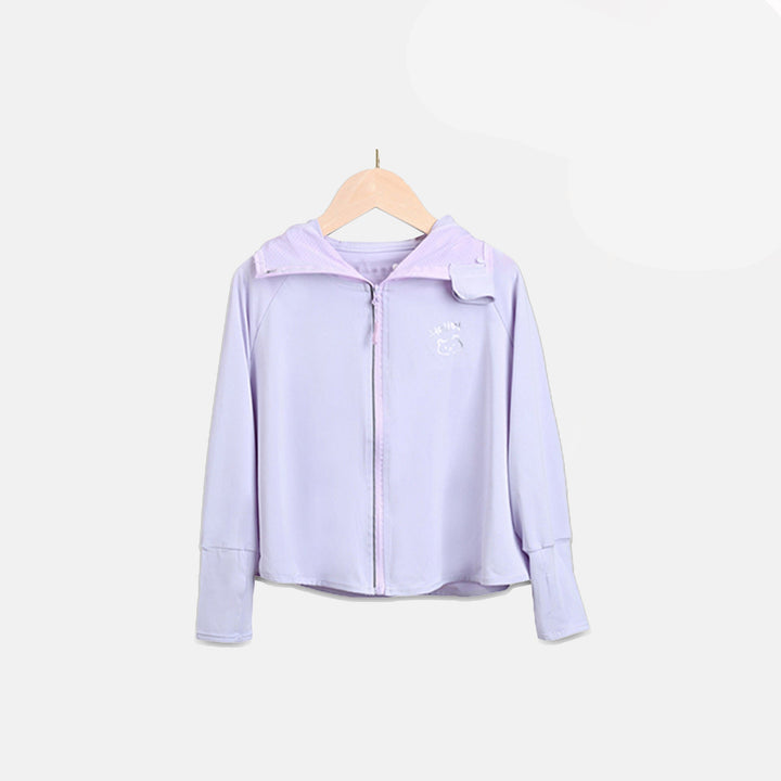 Girls transition jacket with hood and cute animal motif Mune Fashion