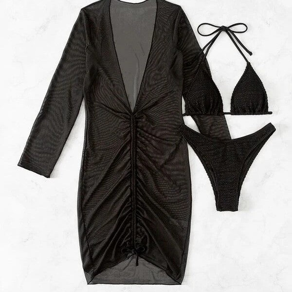Women's beach dress with elegant wrap design Mune Fashion
