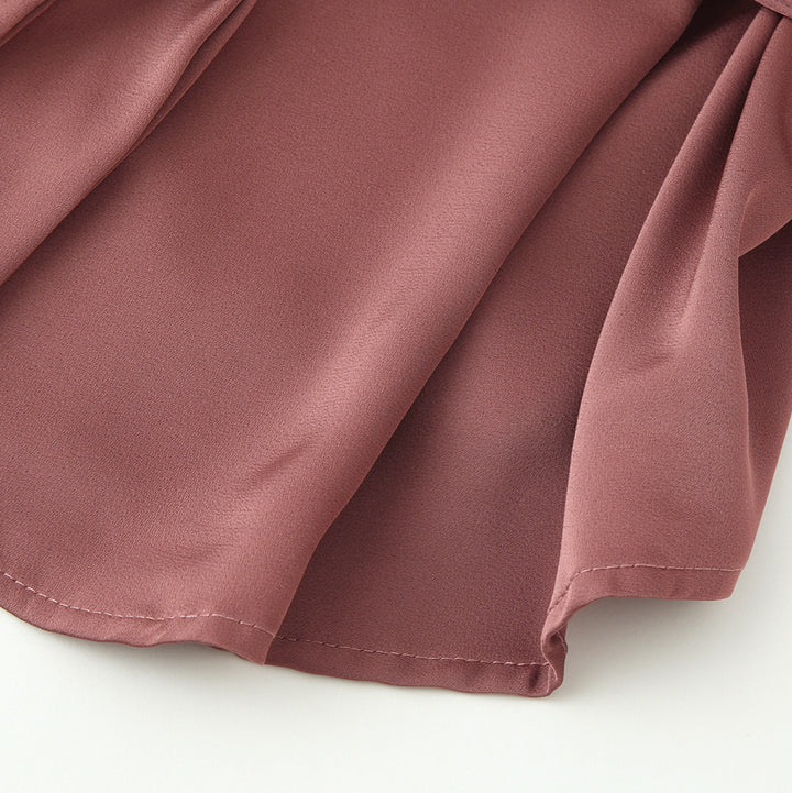 Women's wrap blouse with draped V-neck and waist belt Mune Fashion