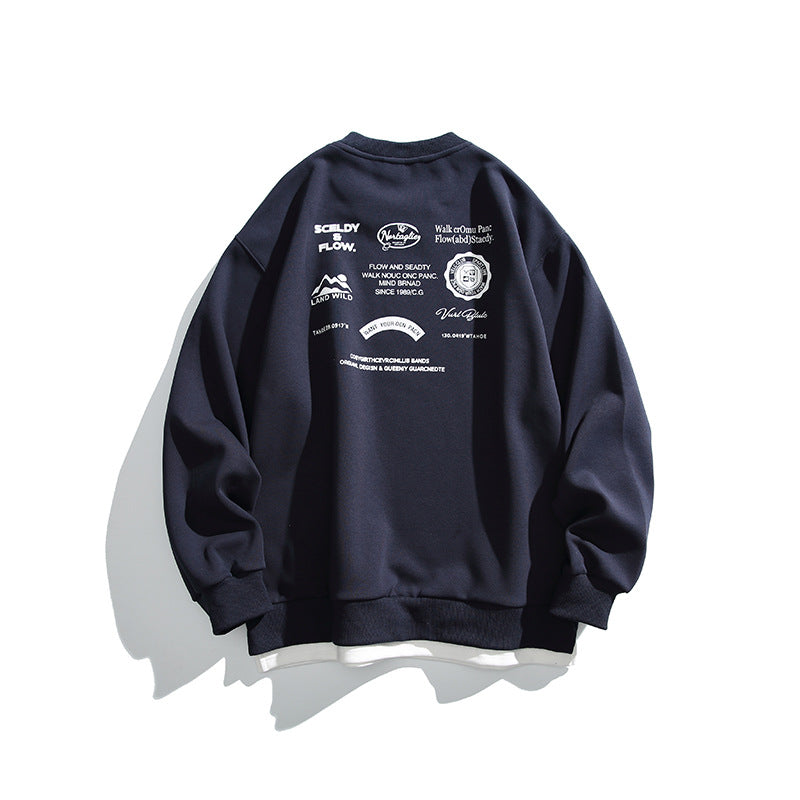 Unisex Oversized Sweatshirt with large back print, layered look, and ribbed cuffs Mune Fashion