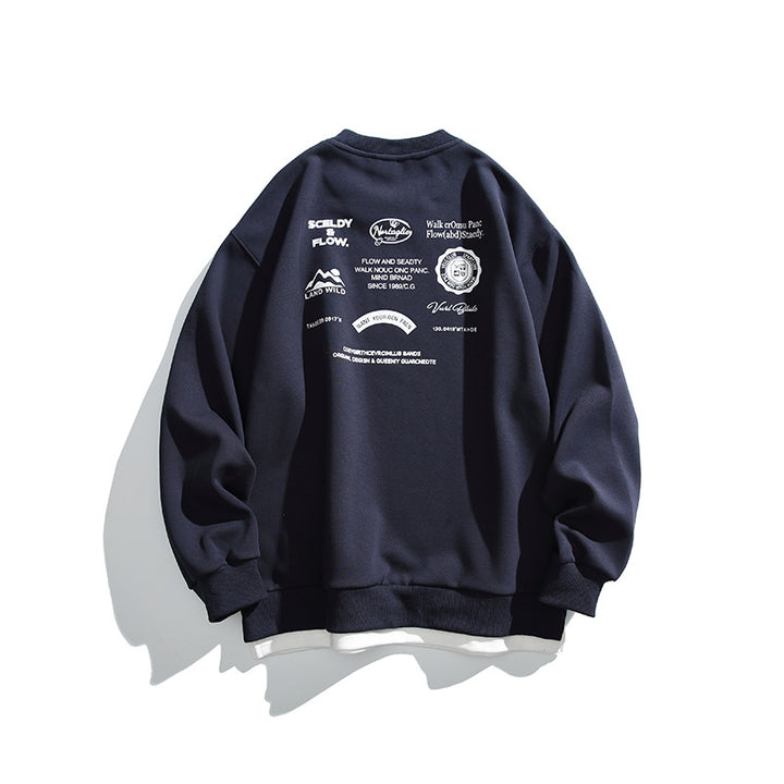 Unisex Oversized Sweatshirt with large back print, layered look, and ribbed cuffs Mune Fashion