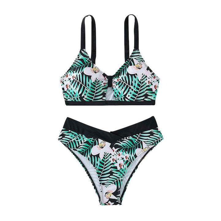 Women's triangle bikini with floral pattern and sporty design Mune Fashion