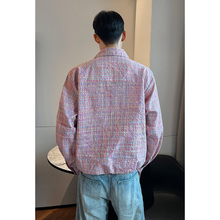 Men's Casual Shirt Blouse with Textured Design Mune Fashion