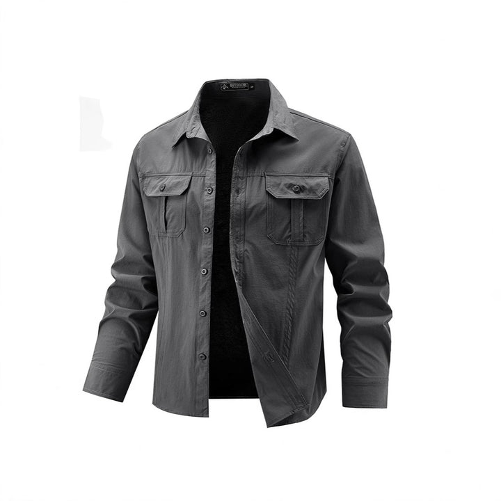 Men's Casual Shirt Jacket with Chest Pockets Mune Fashion