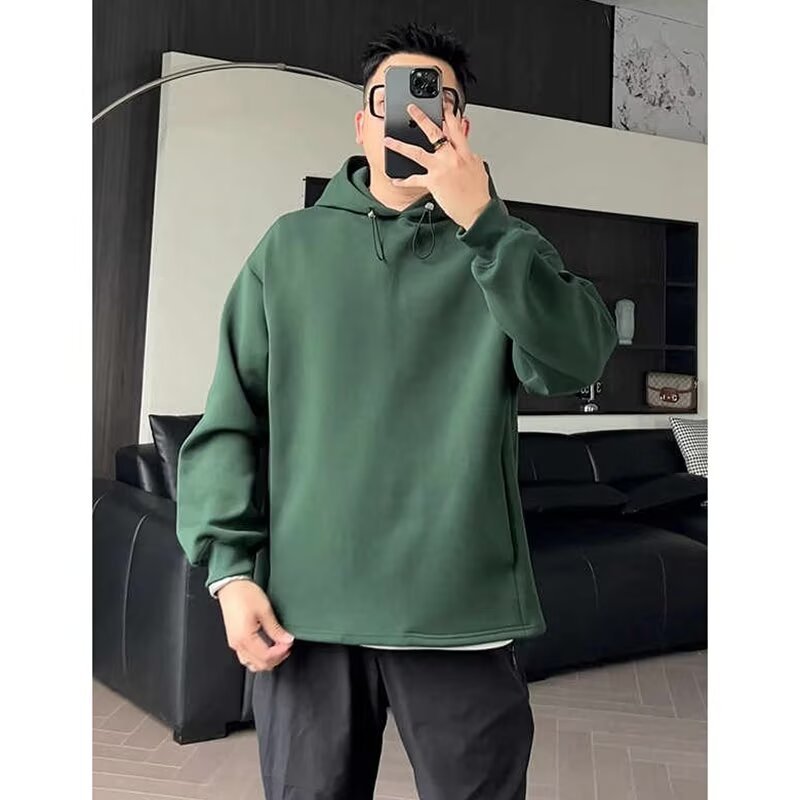 Men's Oversized Hoodie with Dropped Shoulder, Heavy Cotton Blend and Minimalist Silhouette Mune Fashion
