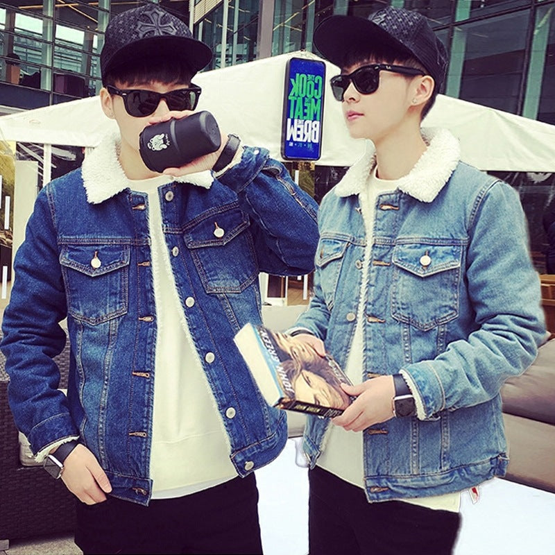 Men's Denim Jacket with Sherpa Lining Mune Fashion