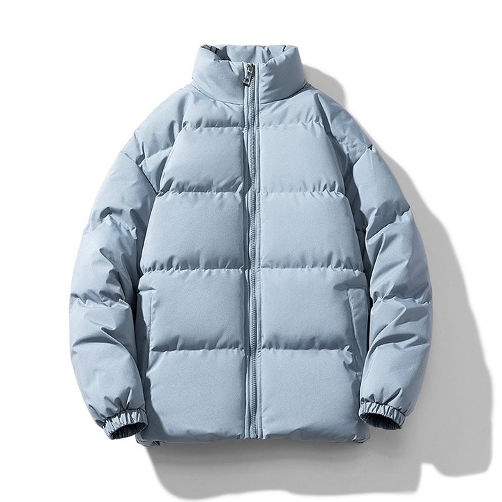 Men's voluminous insulation jacket with matte microfiber outer shell and high stand-up collar Mune Fashion