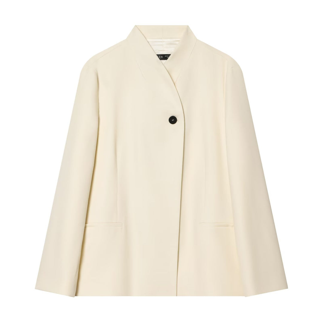 Women Two-Piece Suit Set with Oversized Long Blazer and High-Waist Pleated Trousers Mune Fashion