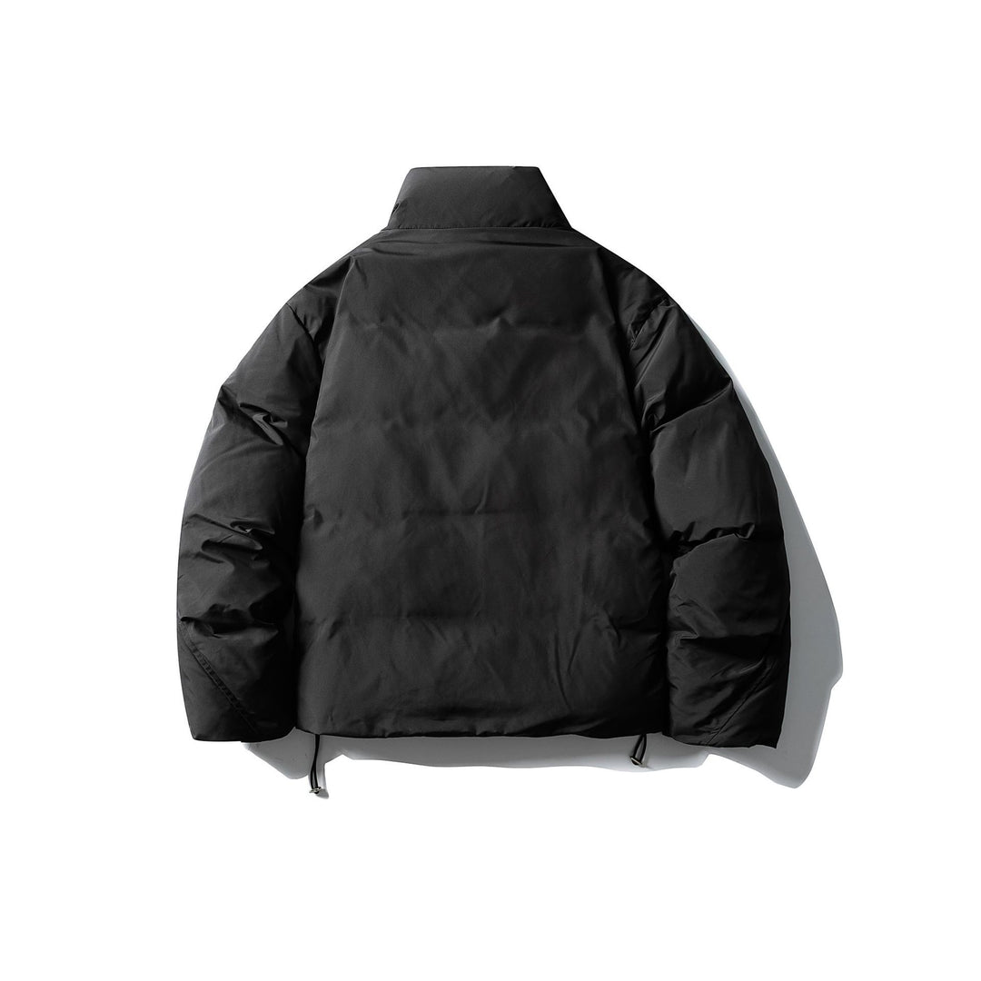 Men's Short Boxy Insulation Jacket with High Standing Collar and Large Flap Pockets Mune Fashion