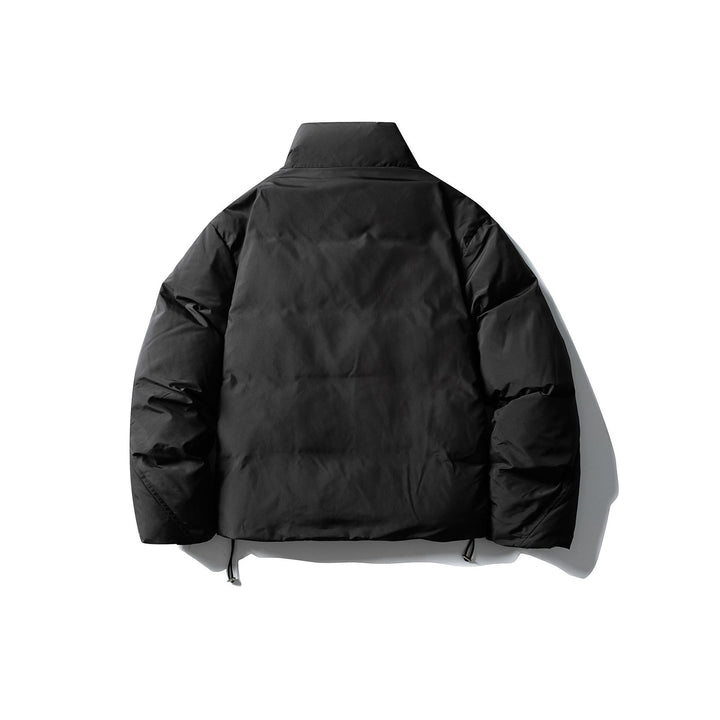 Men's Short Boxy Insulation Jacket with High Standing Collar and Large Flap Pockets Mune Fashion