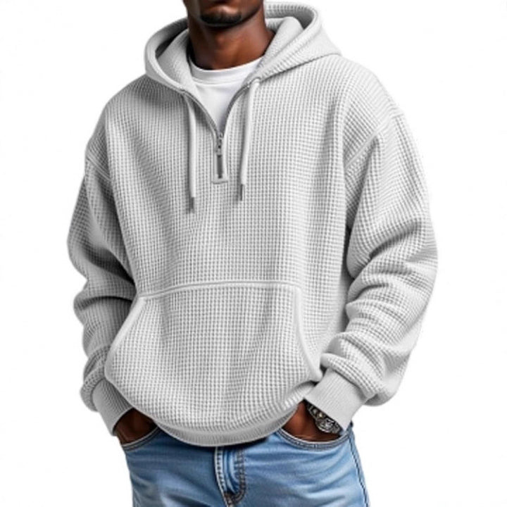 Men's Casual Hooded Sweater with Innovative Structure Mune Fashion