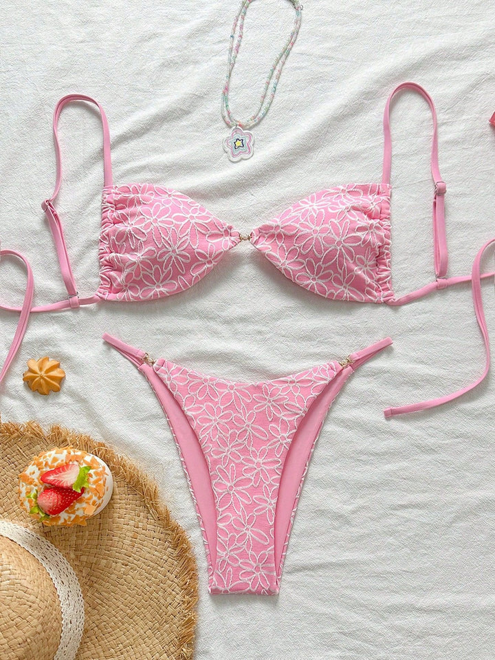 Ladies attractive floral pattern bikini Mune Fashion