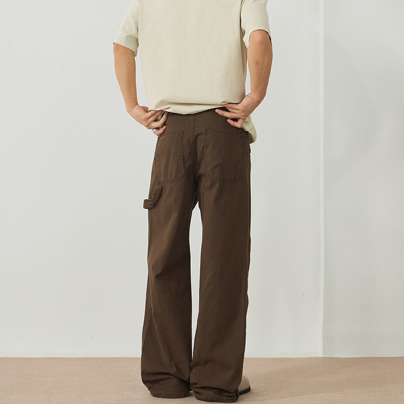 Men's loose carpenter pants made of cotton twill with hammer loop and reinforced seams Mune Fashion