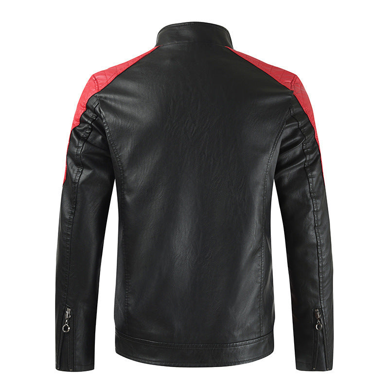 Men's Stylish Biker Jacket with Leather Applications Mune Fashion