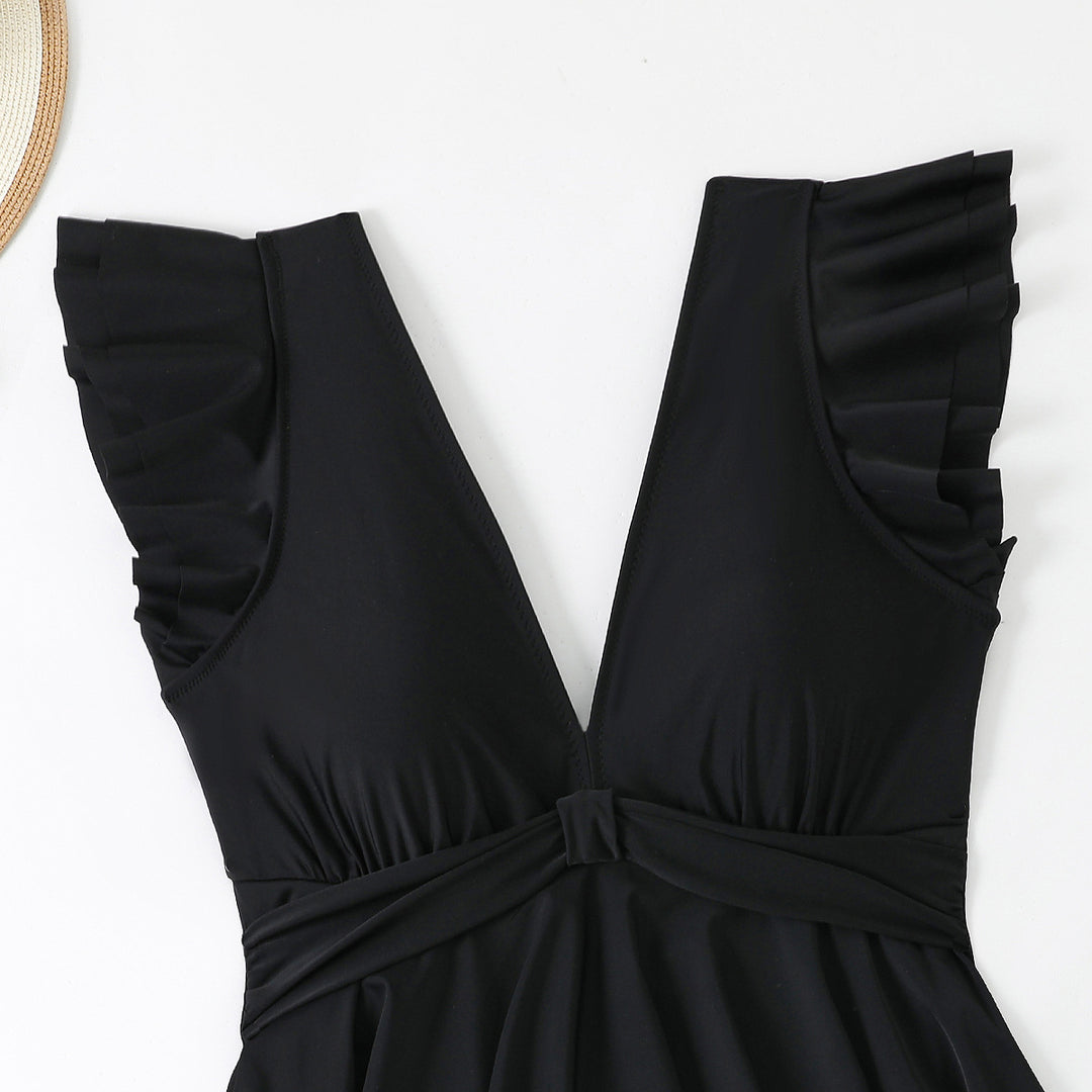 Women elegant wrap swimsuit dress Mune Fashion