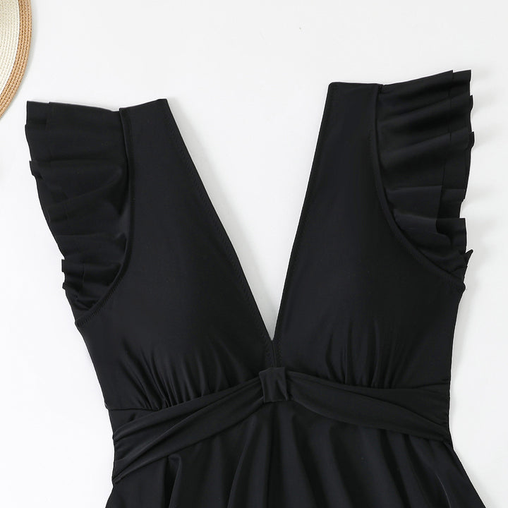 Women elegant wrap swimsuit dress Mune Fashion
