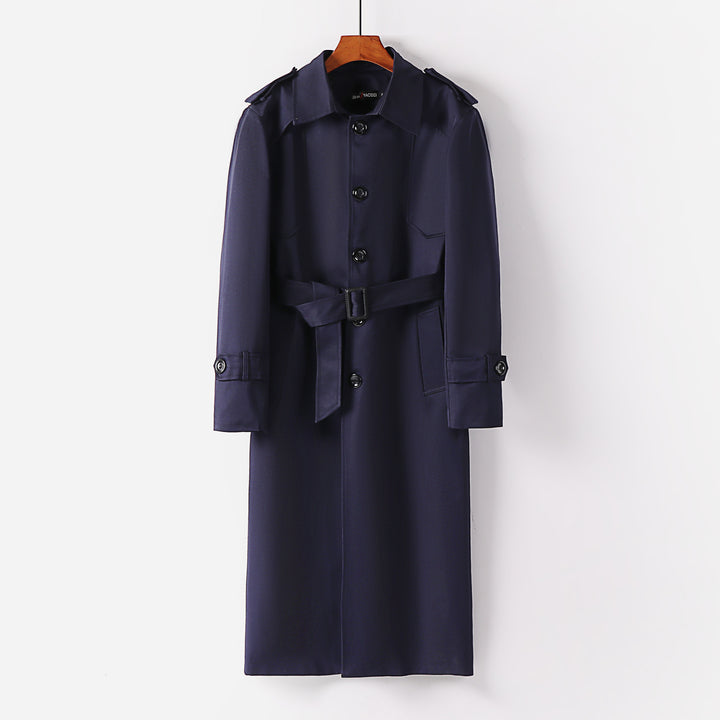 Women Longer Trench Coat in Minimal Style with Shoulder Flaps and Adjustable Cuffs Mune Fashion